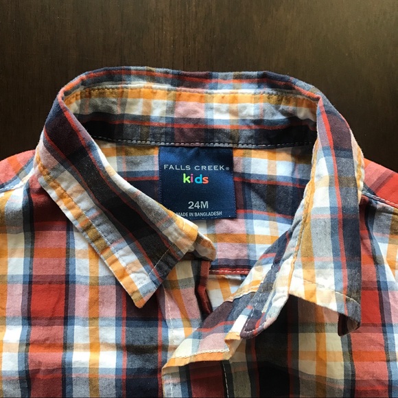 Falls Creek Kids Plaid Button Up Long Sleeve - Picture 4 of 6